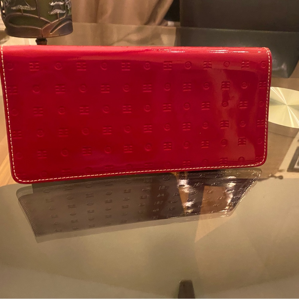 Arcadia Italian Rosso Genuine Leather Opera Clutch.